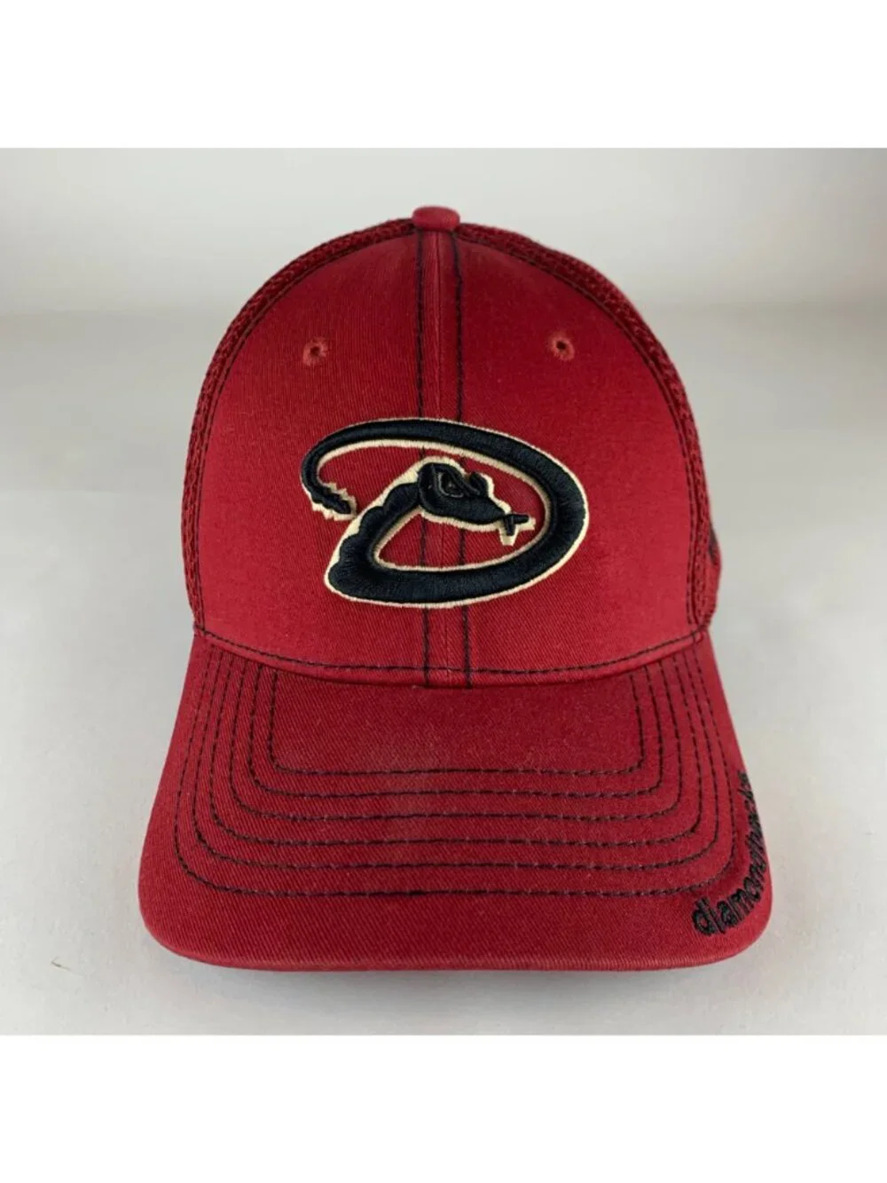 Arizona Diamondbacks MLB Red New Era 39Thirty Stretch Fitted Hat Mens M/L